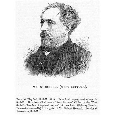 WILLIAM BIDDELL MP für West Suffolk; konservativer Politiker - antiker Druck 1880