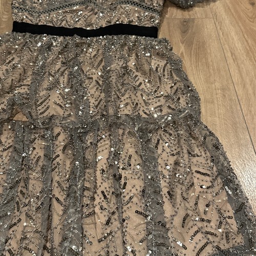 Self-Portrait Women’s Leaf print sequin midi dress UK Size 8 - Picture 5 of 13