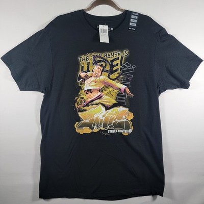 Street Fighter 6 Jamie Street Art T-Shirt Capcom Large Black Tee NWT