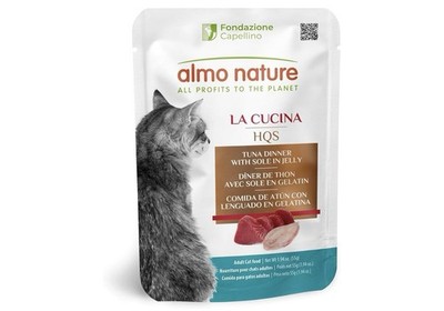 almo nature HQS Complete CAT Wet Cat Food Tuna Dinner with Sole in Jelly 12 Pack