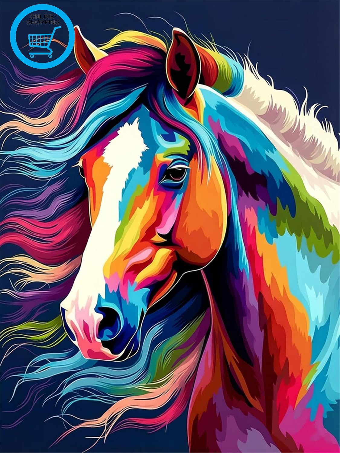 Horse Paint by Number for Adult,Animal DIY Painting Kits for Adults,Color by Num