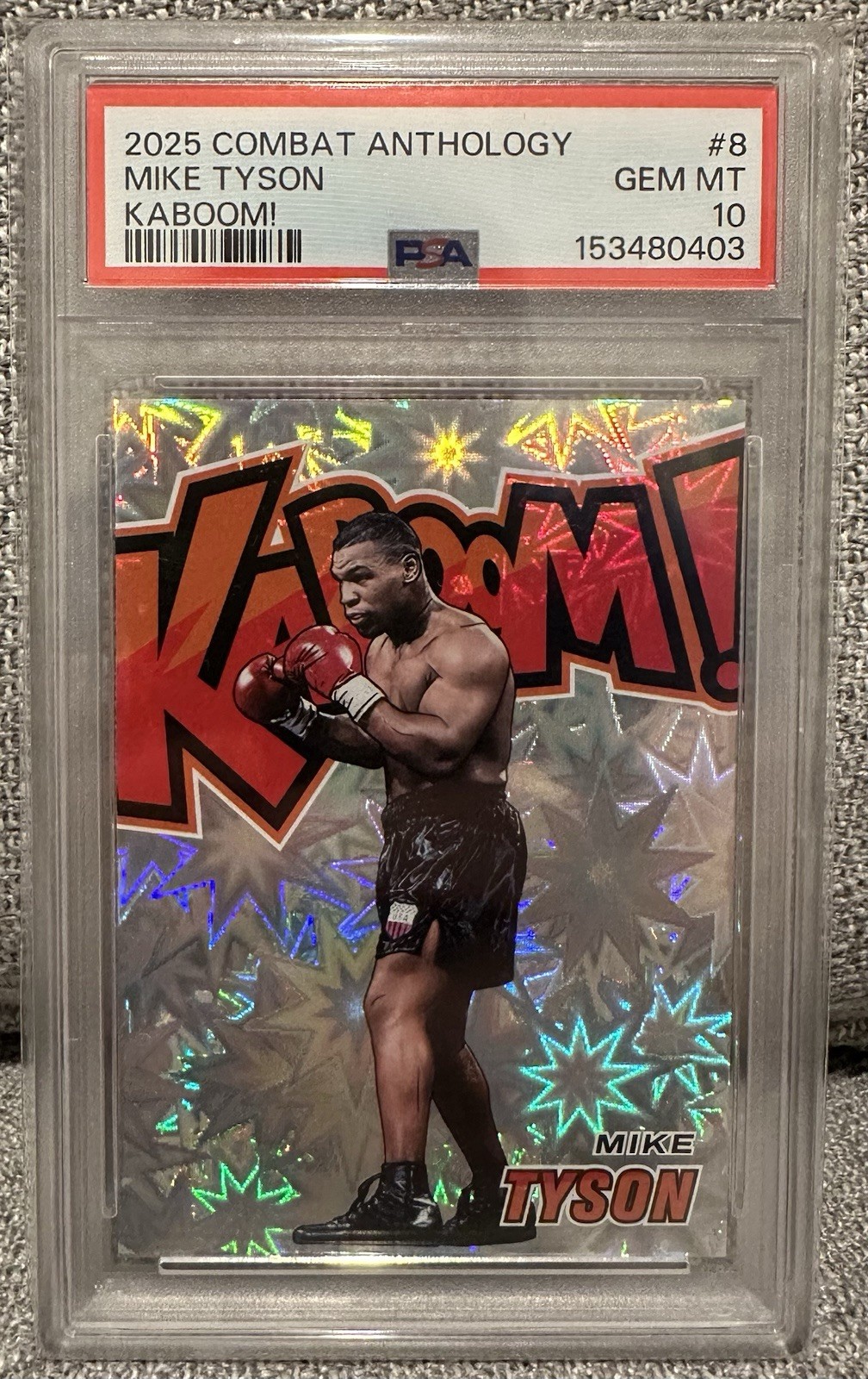 Mike Tyson - 2025 Combat Anthology - Kaboom! SP case hit - PSA 10 gem π view 1