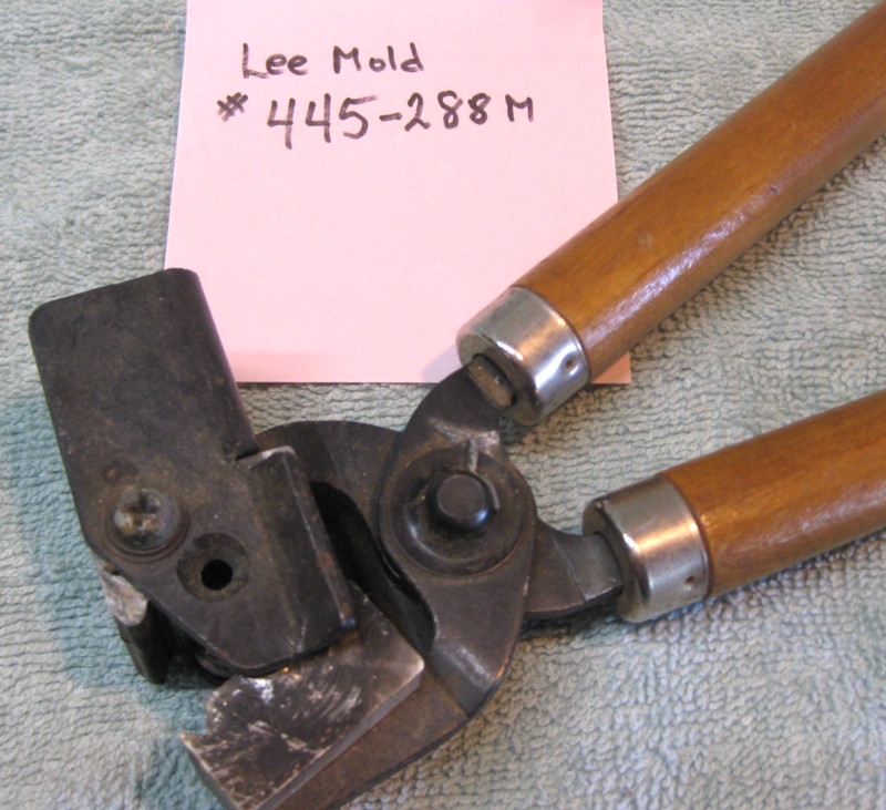 44 CALIBER LEE HOLLOW BASE BULLET AUTOMATIC CORE PIN MOLD WITH HANDLES 445-288-M