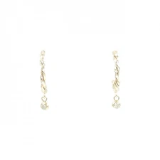 Authentic K10YG Diamond Earrings 0.06CT  #260-008-016-0236