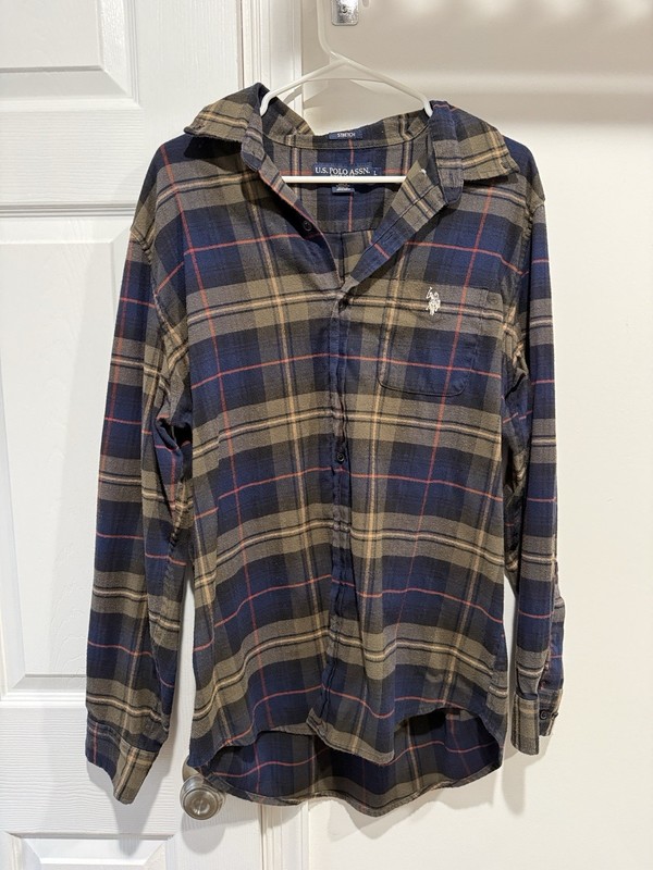 US Polo Assn. Men's Long Sleeve Plaid