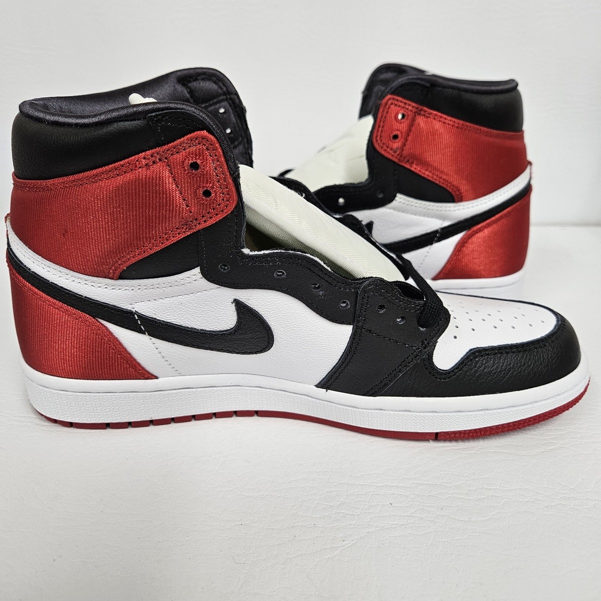 Nike Air Jordan 1 Retro High OG Satin Black Toe CD0461-016 Women's