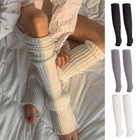 Women's Soft Knit Dance Ballet Boot Socks Girl Long Winter Over Knee Leg Warmers