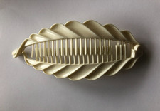 1 Vintage 1980's White Banana Hair Clip Comb 6" long