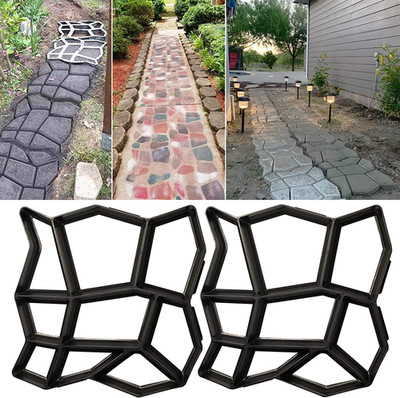 Concrete Molds for Walkways - 2 Pack Stepping Stone Paver Molds 13''x13''x1.4