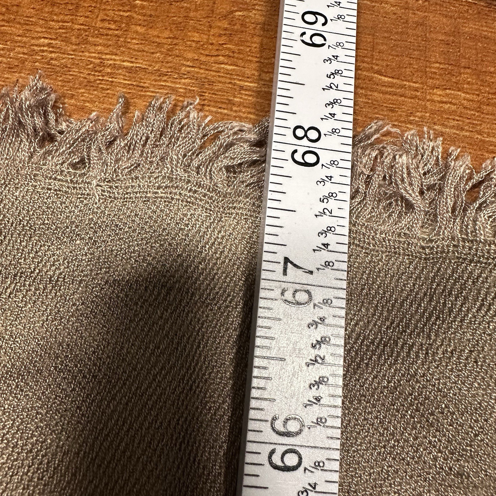 Hermes Wool Scarf 68"x27" Brown Rectangular Duc C… - image 10