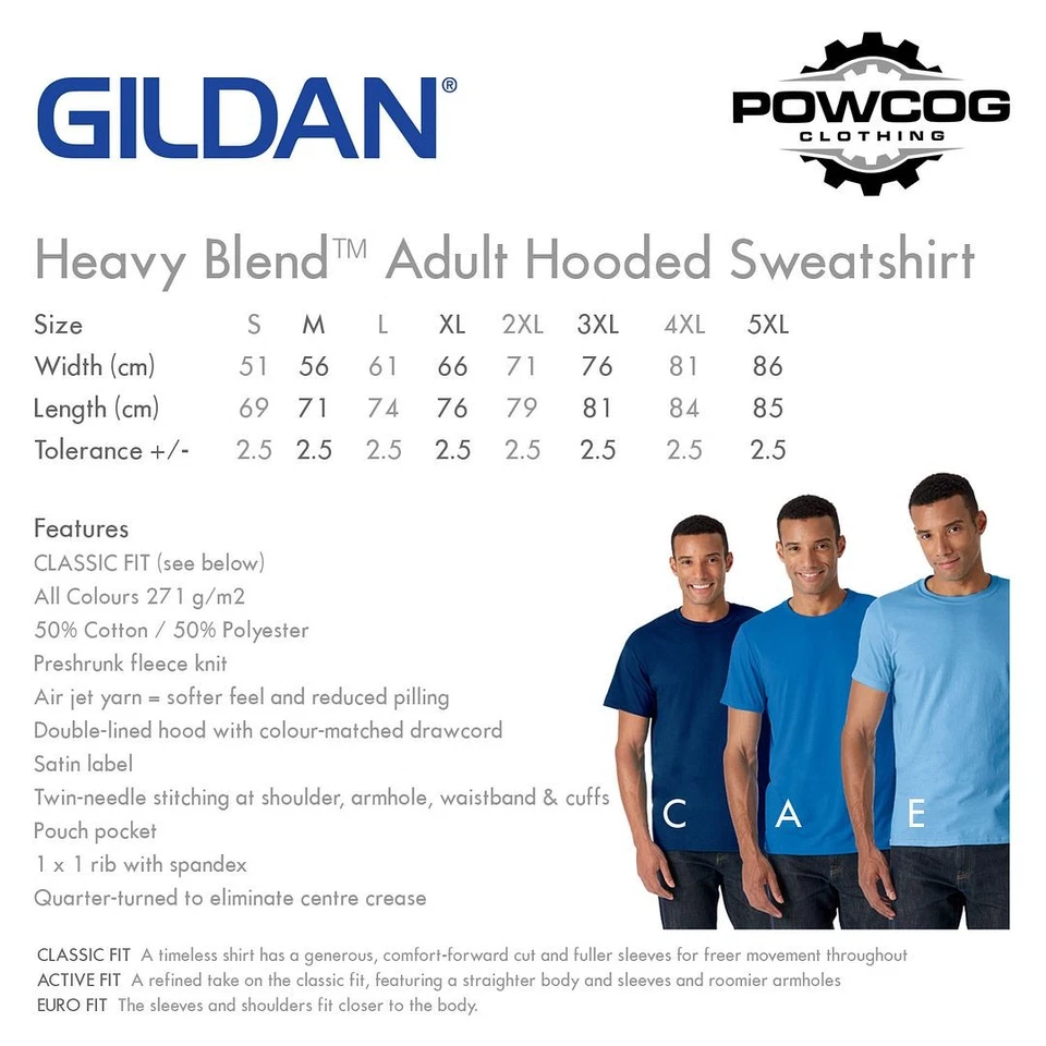 GILDAN Heavy Blend Hooded Sweatshirt Top Classic Plain Pullover Hoodie Men Women - Image 3 of 4