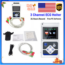 TLC9803 24 Hours Recorder 3 Channel Dynamic ECG  Machine with Free PC Software