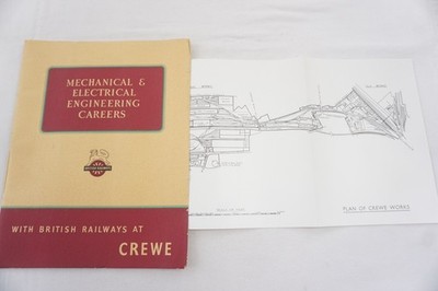 1955 Crewe Maschinenbau Elektrotechnik Karriere Heft Eisenbahn Gleisplan