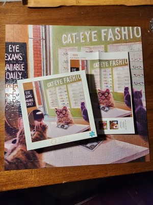 Buffalo Games Cat Eye Fashion Eye Exam 300 Piece Jigsaw Puzzle Lucia Heffernan