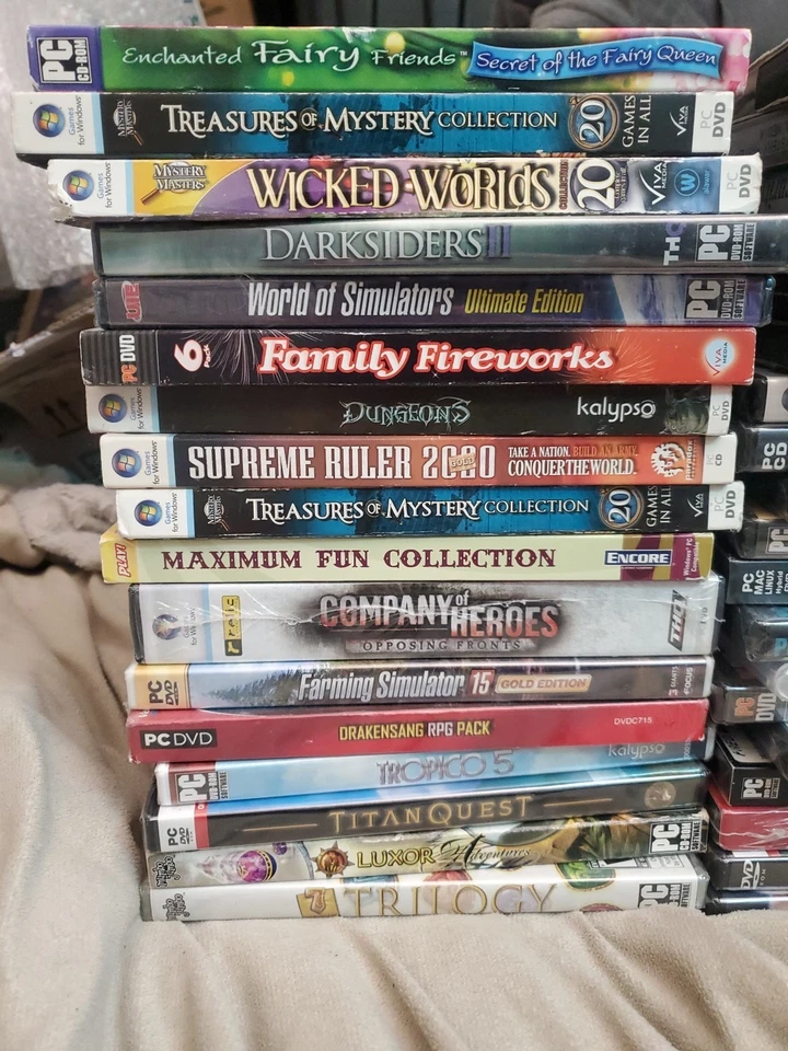 Lot Of 45 PC Games - Just Cause / Splinter Cell / Simulator / Puzzles Etc. New - Image 2 of 4