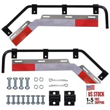 1 Pair Angled Mud Flap Hanger Bracket Bar Kit and 1 Pair Mud Flap angled