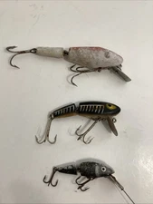 Lot Of 3 Vintage L&S Mirrolure , Miracle Minnow & Cisco Kid Jointed Lures