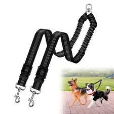 Double Dog Leash for Two Dogs, Professional No Tangle 360 Swivel Coupler wit...