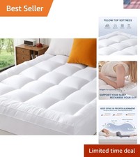 Queen Mattress Topper Extra Thick Cooling Breathable 8-21 Deep Pocket Soft