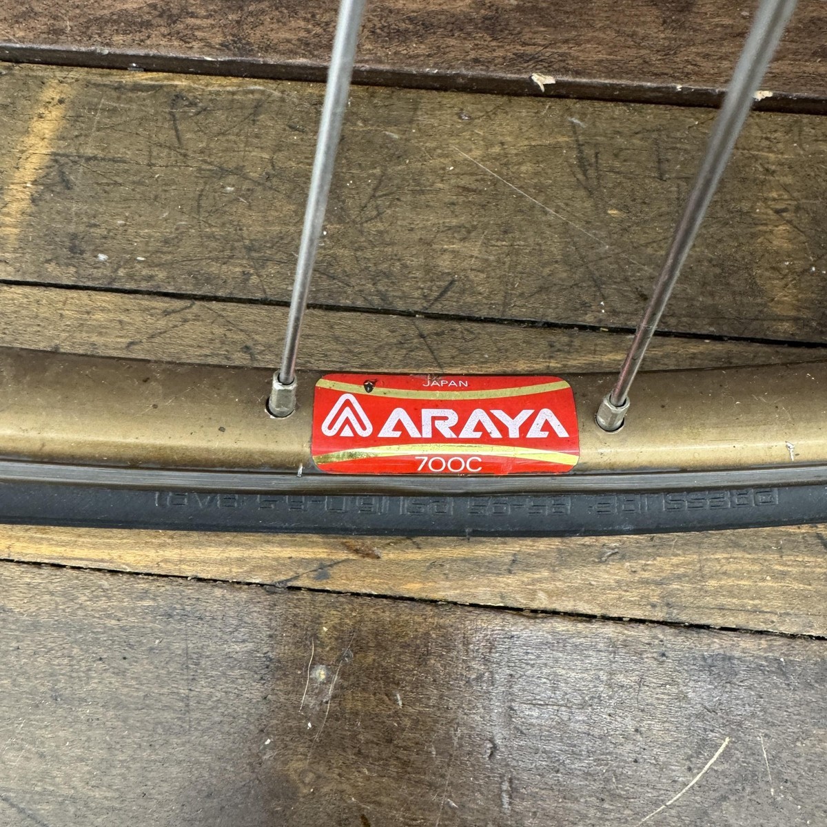 Vintage Araya 700C Wheelset Bronze Suzue Hubs 126mm 36 Hole 36