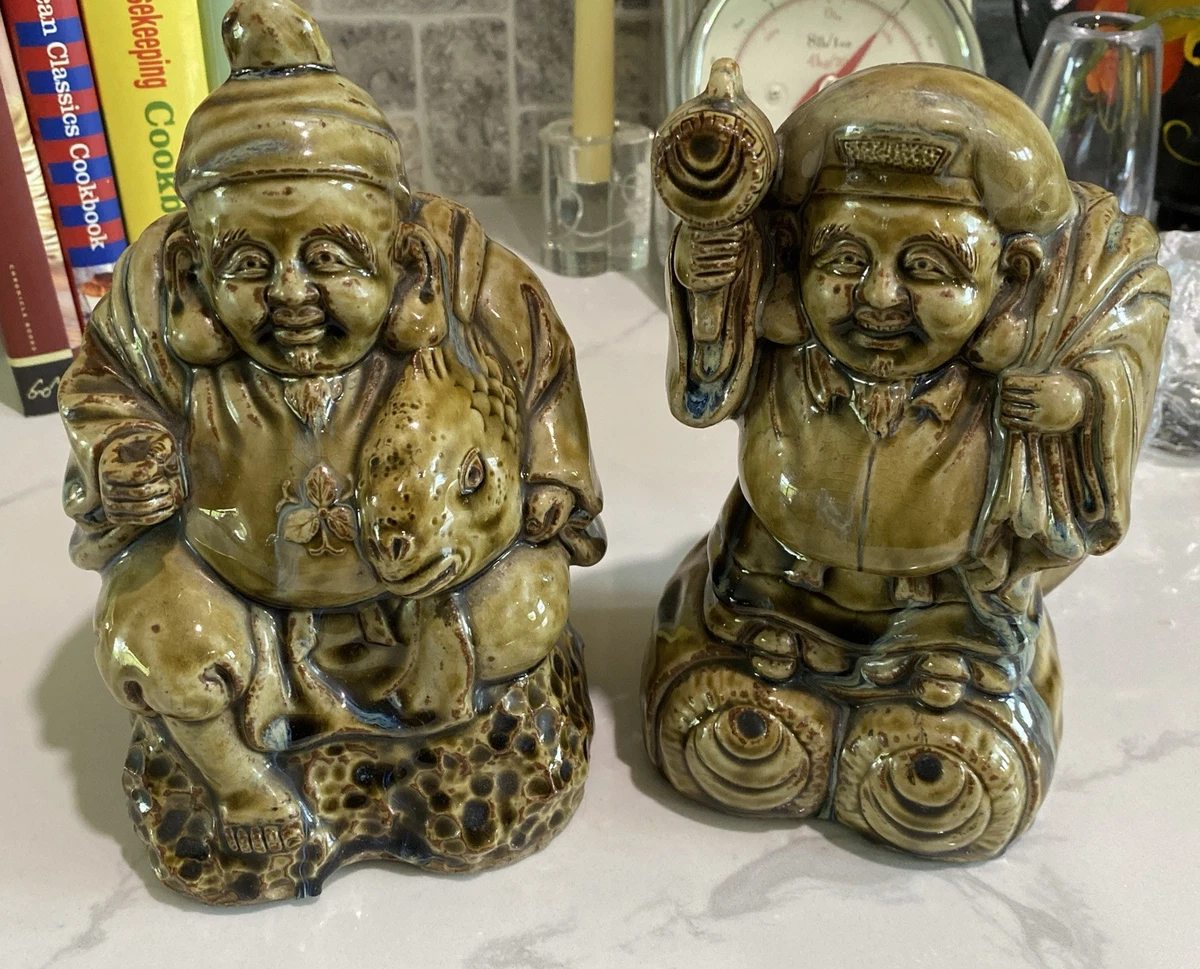 木彫り 大黒天 Statue Lucky God Vintage 彫刻 縁起物 大黒天】木彫り