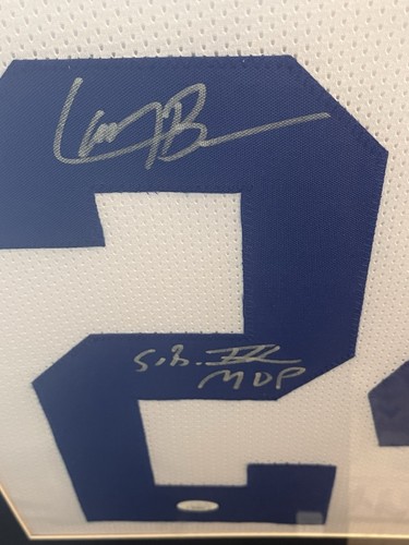 Dallas Cowboys legend Larry Brown Signed Framed Jersey Inscribed Super Bowl MVP - Picture 5 of 6
