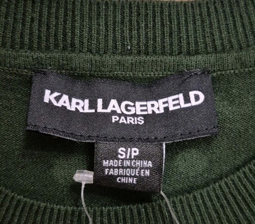 Karl Lagerfeld Paris Womens Lightweight Sweater Green Size Small NEW WITH TAG - Picture 3 of 9