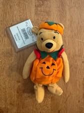 Pumpkin Pooh Beanie Baby New w Tags Disney Store