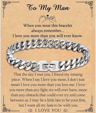 luxury Engraved Bracelet Gifts for Men, Husband