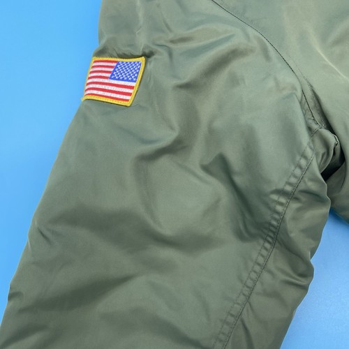 Vintage Pilot Flight USAF US Air Force Ultra Force Green Bomber Jacket Size XL - Picture 4 of 12