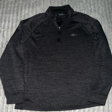 Greg Norman The Shark Large Black Golf 1/4 Quarter Zip Pullover Long Sleeve