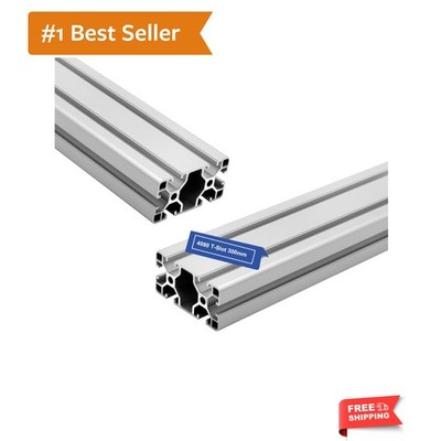 2Pack 4080 T Slot Aluminum Extrusion 300mm Silver Extruded Aluminum Profile 4...