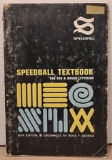 Vintage 1965 Speedball Textbook for Pen & Brush Lettering 19th Ed. Paperback