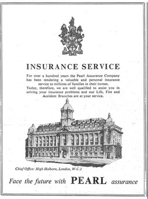 1965 Reklame für PEARL ASSURANCE Versicherung Vintage Original Kleingedruckte Ad 488/22