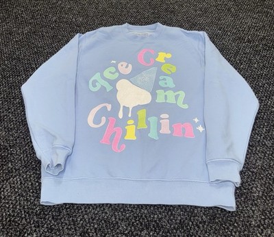 Blackpink x Selena Gomez Ice Cream Crewneck Sweatshirt Size L RARE Single Merch
