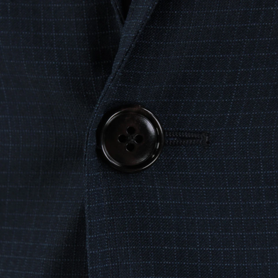 Abrigo deportivo Belvest nuevo con etiquetas mezcla de lana con bolsillos con cremallera talla 48R (38R EE. UU.) a cuadros azules Foto 2 de 4