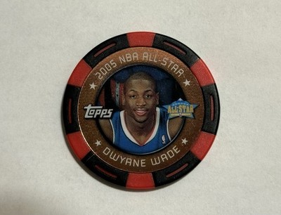 2005-06 Topps Basketball Poker Chip Dwayne Wade Red Black Refractor 324/399