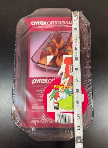 Pyrex Baking Dish Corning Cranberry Rectangle 11x7x1.5 USA New Old Stock T6 - Picture 6 of 7