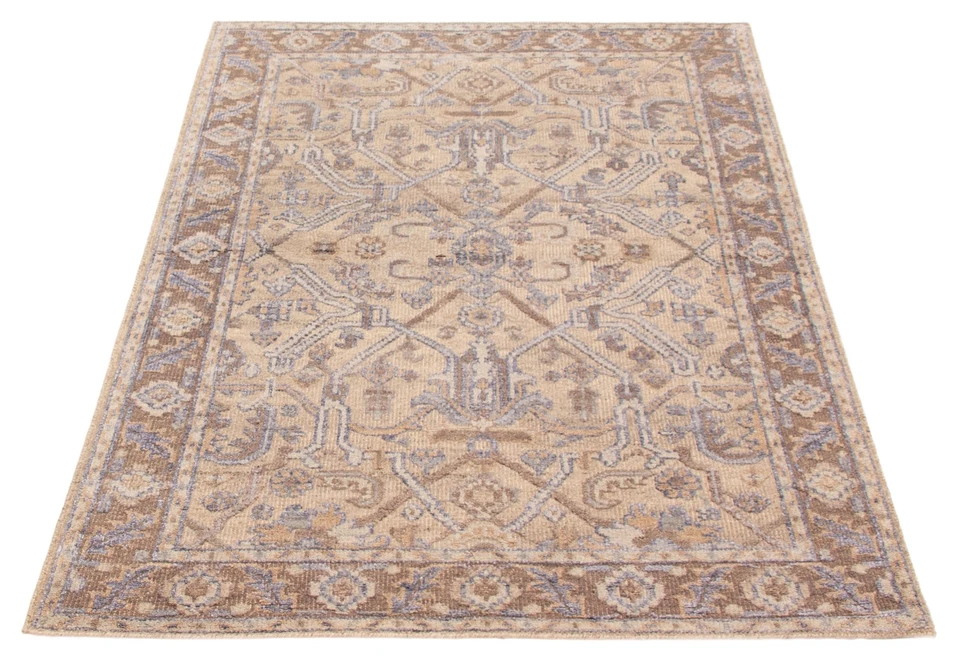 Alfombra oriental vintage anudada a mano alfombra tradicional de lana de 5'3" x 7'7" Foto 3 de 4