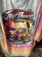 Jeep Beach T-Shirt Daytona Tie Dye 3XL XXXL USA 2024 Clean Excellent