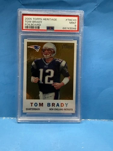 2005 TOPPS HERITAGE TOM BRADY FOILBOARD PSA MINT 9