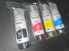 Genuine Epson 522 Ink Bottles 4 Pack for ET-2720 ET-2800 ET-2803 ET-4700 ET-4800