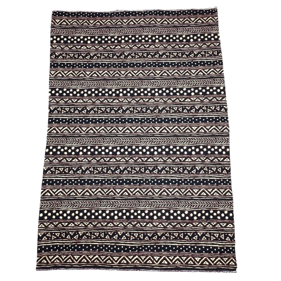 tela remanente "barro" tela vintage algodón 41" 60" largo marrón crema prístino Foto 2 de 4