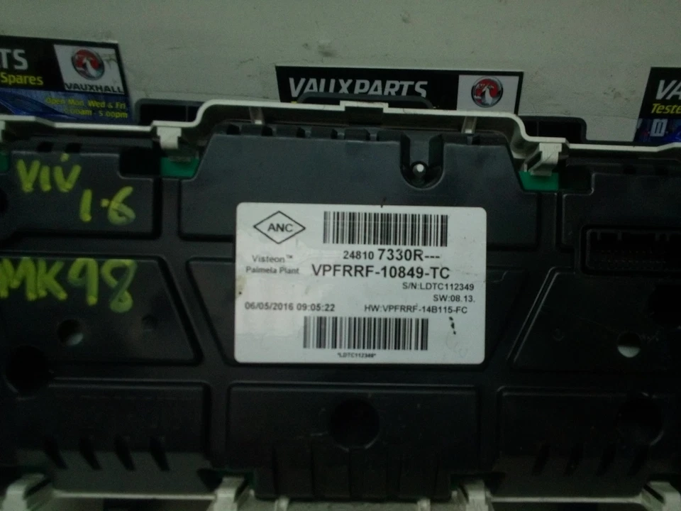 VAUXHALL VIVARO B 14-19 1.6 SPEEDOMETER SPEEDO CLOCKS 248107330R #MK98 - Image 4 of 4