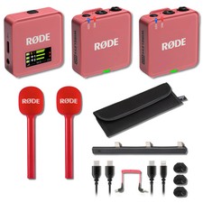 Rode Wireless GO Gen 3 Wireless Mic System Rose with 2x Red Interview GO