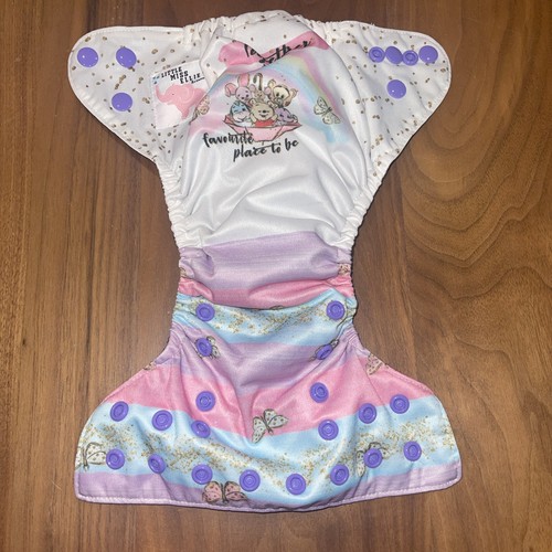 RARE Little Miss Ellie & Company Cloth Diaper Cover Newborn WINNIE THE POOH โจ