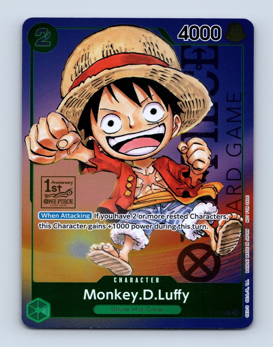 Monkey D Luffy P-037 1st Anniversary Tournament Promo Holo One