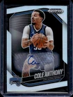 2024-25 Panini Prizm Black Cole Anthony Auto Autograph Silver Prizm #240 Magic