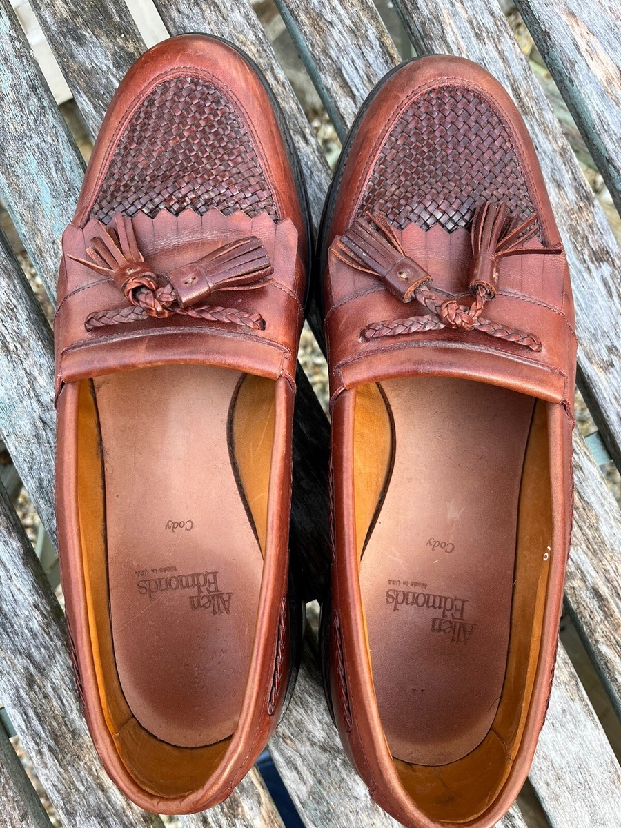 Men’s Allen Edmonds Cody Brown Leather Tassel Kiltie Loafers Shoes Size 10 D Allen Edmonds  main image 2