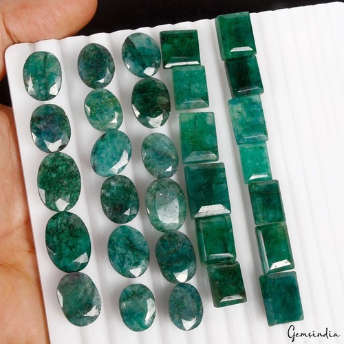 Lote al por mayor de piedras preciosas sueltas corte mezcla esmeralda verde natural de 420 quilates ~30 P - Imagen 2 de 6